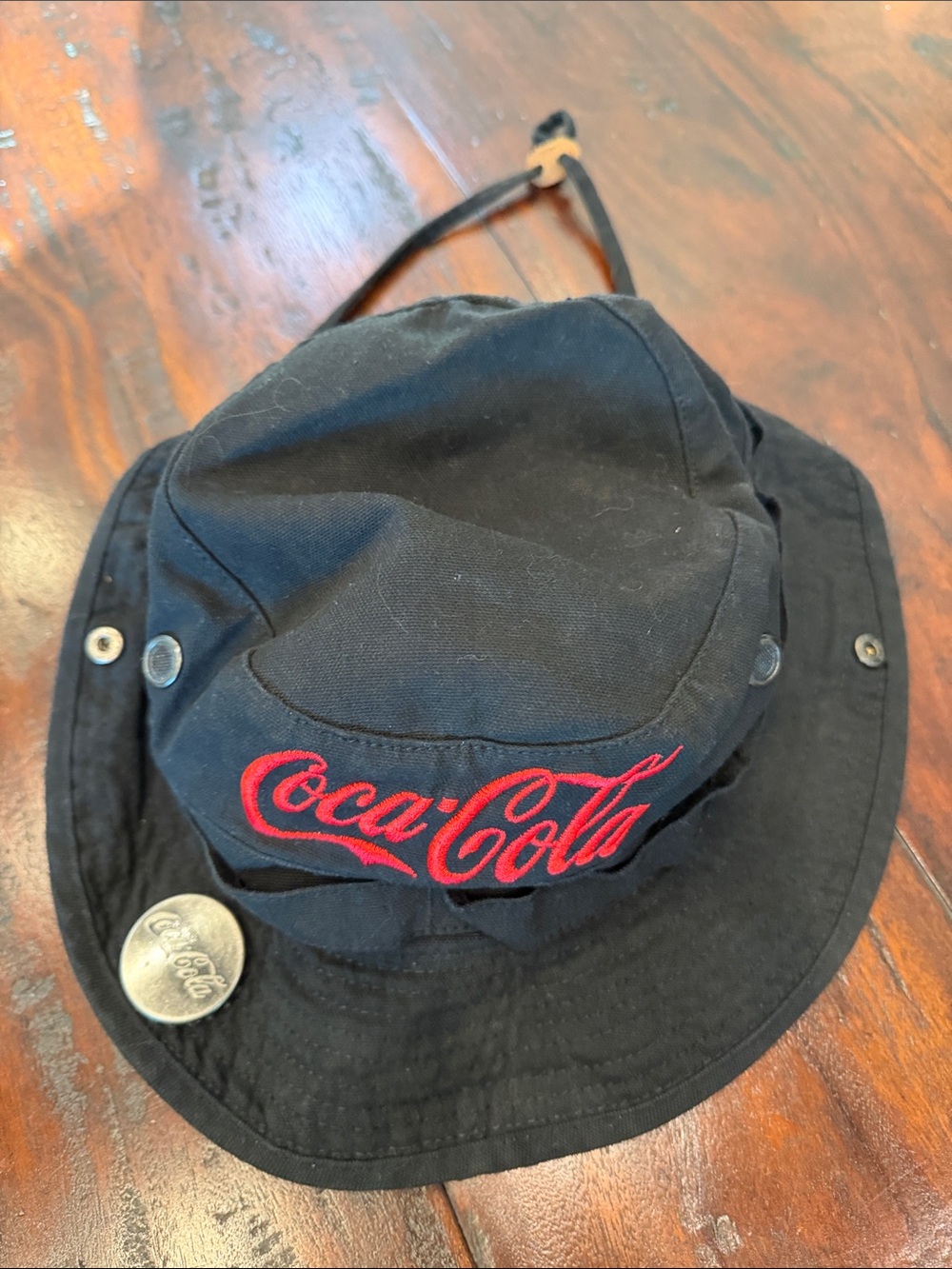 Coca-Cola Black Hat with Red Script Logo